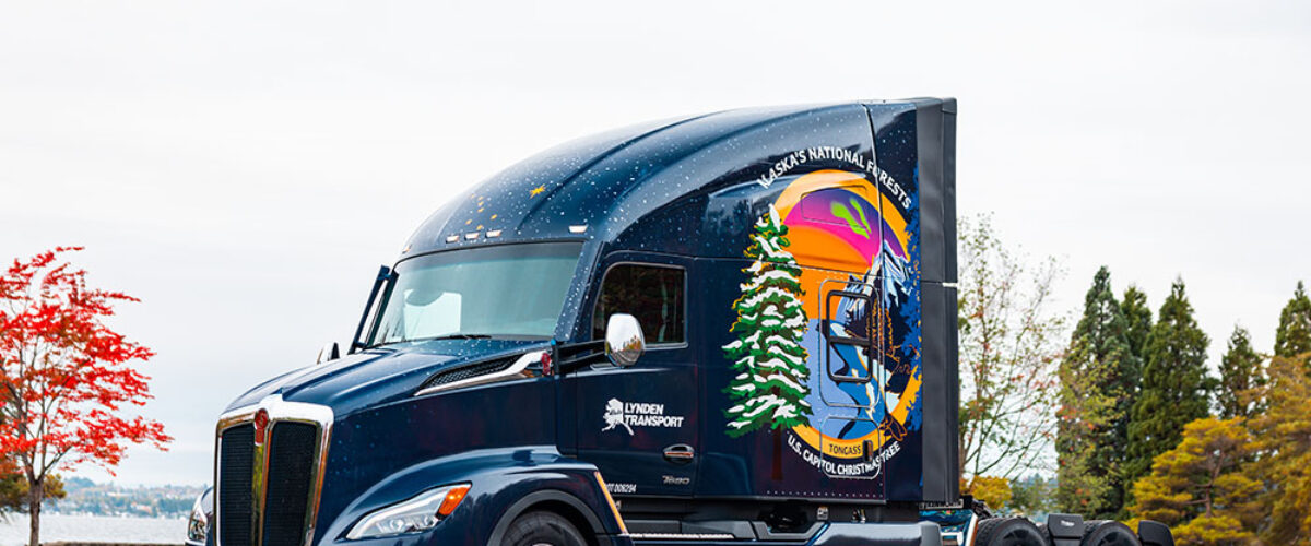 Kenworth is sponsoring the transportation of the U.S. Capitol Christmas Tree